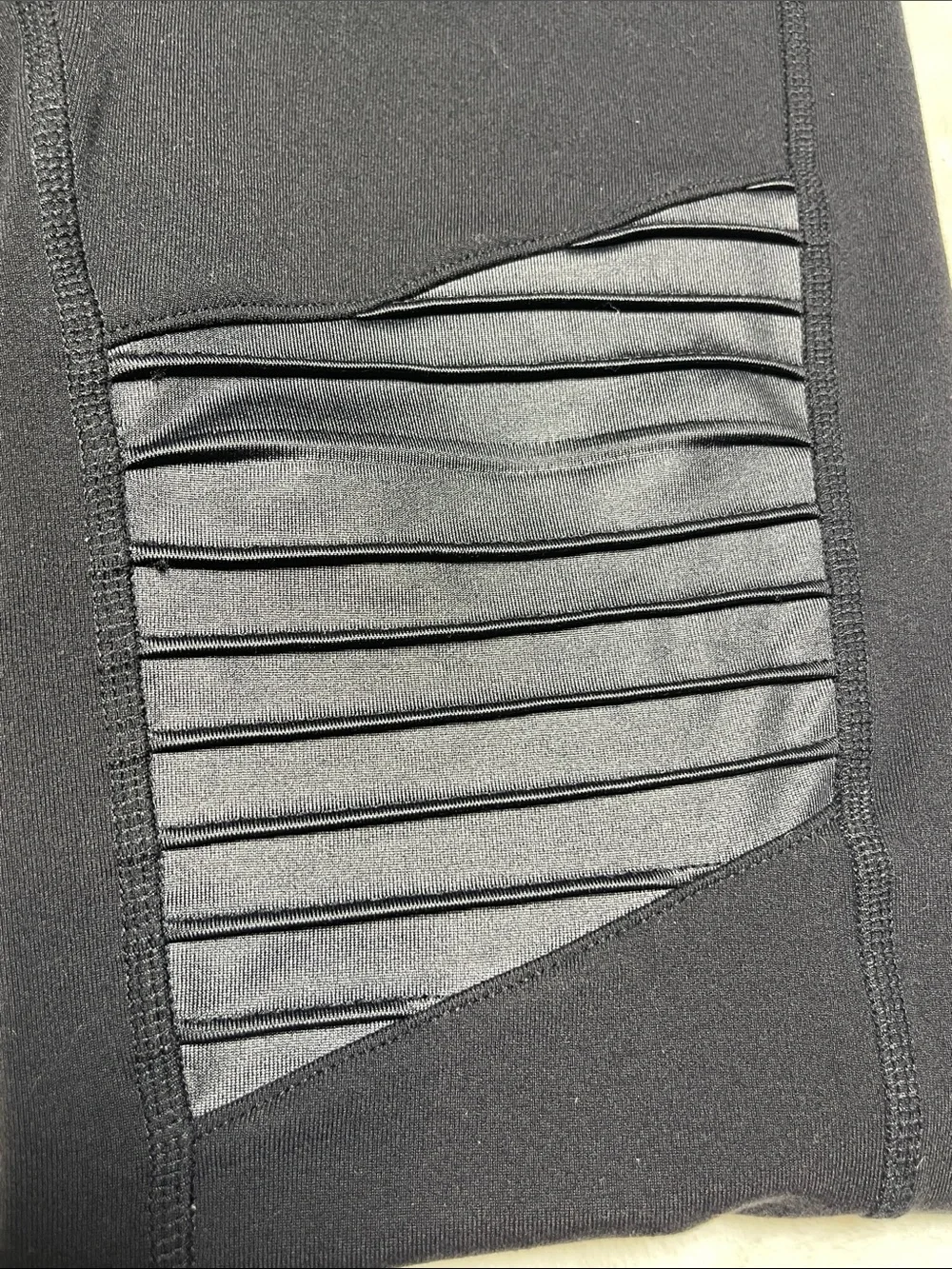 ALO Yoga Black Ribbed Moto-Panel Leggings Size Small
